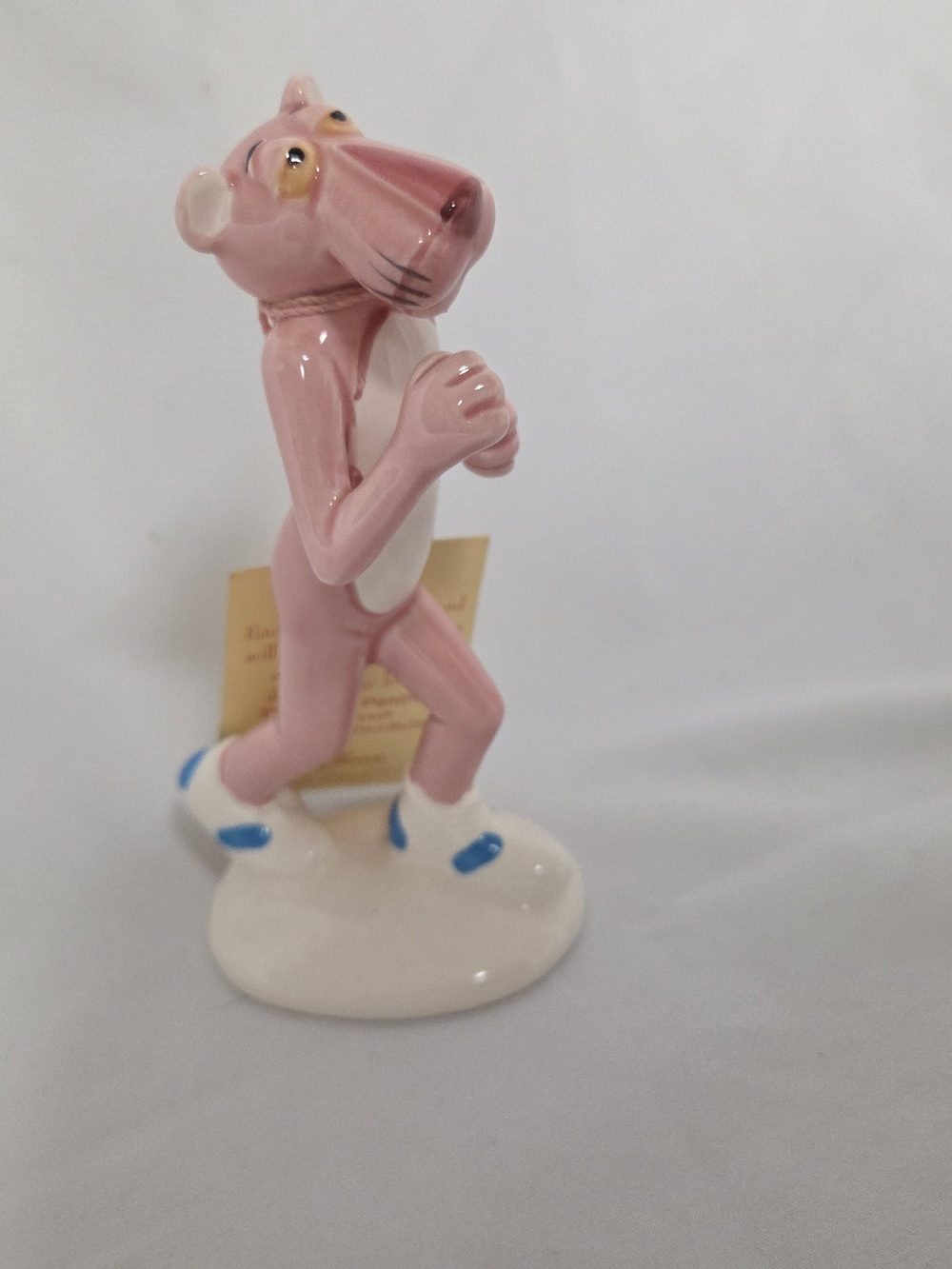 Vintage Pink Panther UAC Geoffrey Japan Royal Orleans ceramic figurine with tag